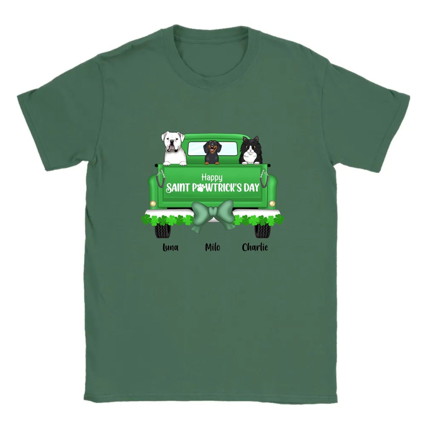 Custom  T-shirt  Pet St Patrick's Day For Dog Lovers and Cat Lovers