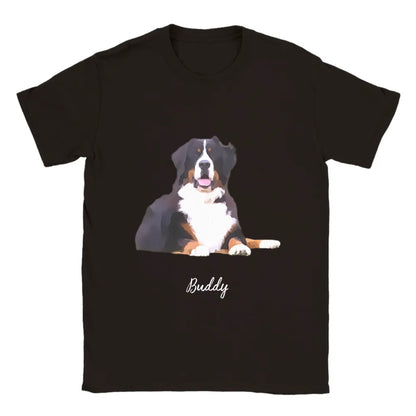 Custom Watercolor Pet Lovers T-shirt - Photo & Name