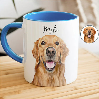 Custom Pet Mug Using Pet Photo + Name